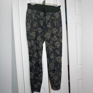 Athleta Black Floral Joggers